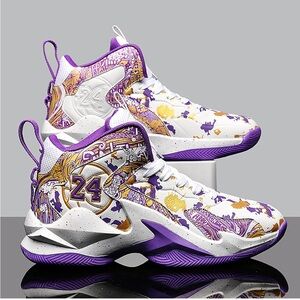 Aiscahent Men's Fashion Basketball Sneakers Shoes in Purple Multicolor